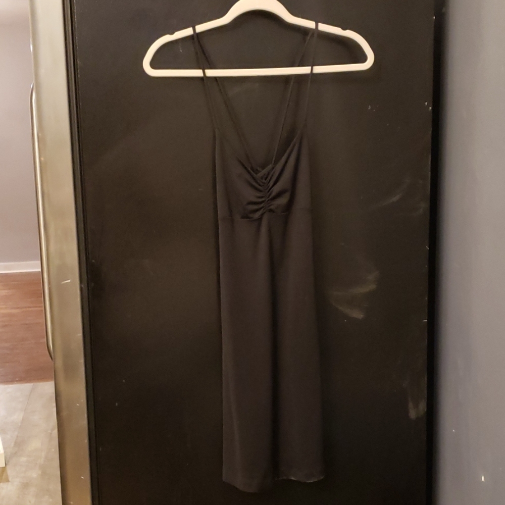 Criss Cross Strappy Black Dress
